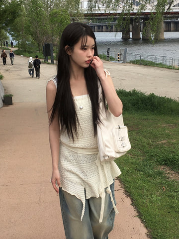 Kaon Two Belt Leather Big Shoulder Bag